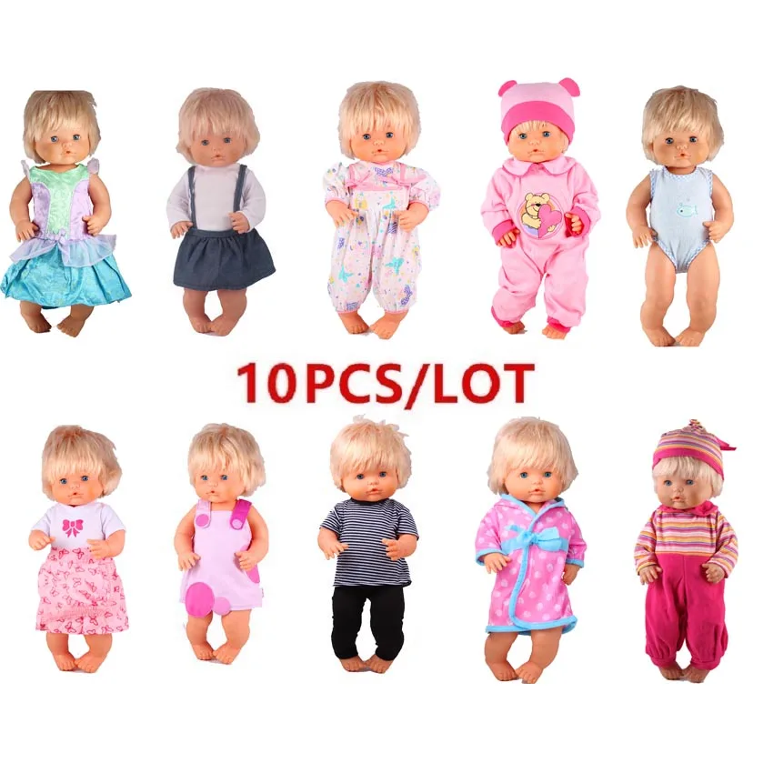 16 дюймов Кукла Одежда Подходит 41 см Nenuco кукла Ropa Nenuco y su Hermanita Nenuco аксессуары 10 шт./лот разные наряды/платья - Цвет: 01