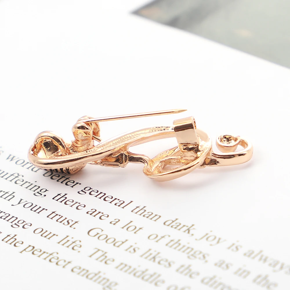 Music Note Gold Microphone Shape Brooches For Women Men Singer Club Badge Clothes Accessories Rock Brooch Pins Gifts | Украшения и