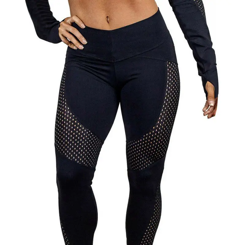 

Women High Waist Long Pants Gym Anti-Cellulite Compression Leggings Butt Lift Elastic Black Pants