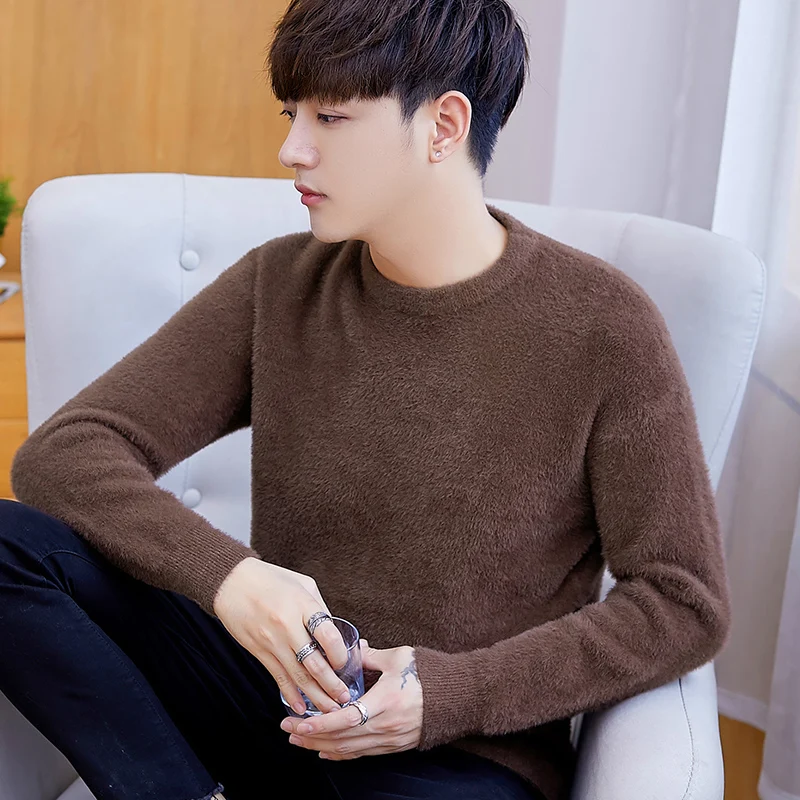 

Male Autumn winter round neck long sleeve sweater Men's clothing thick warm Tide sweaters 1093