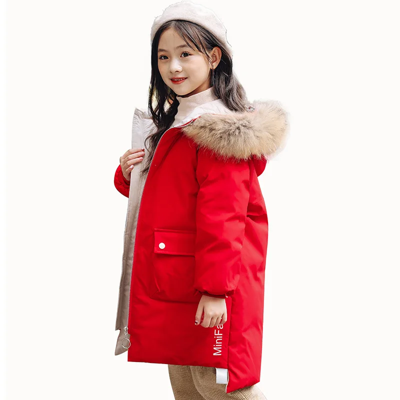 Зимняя одежда для девочек 2019 г. новый иностранный стиль пуховик большой толстый