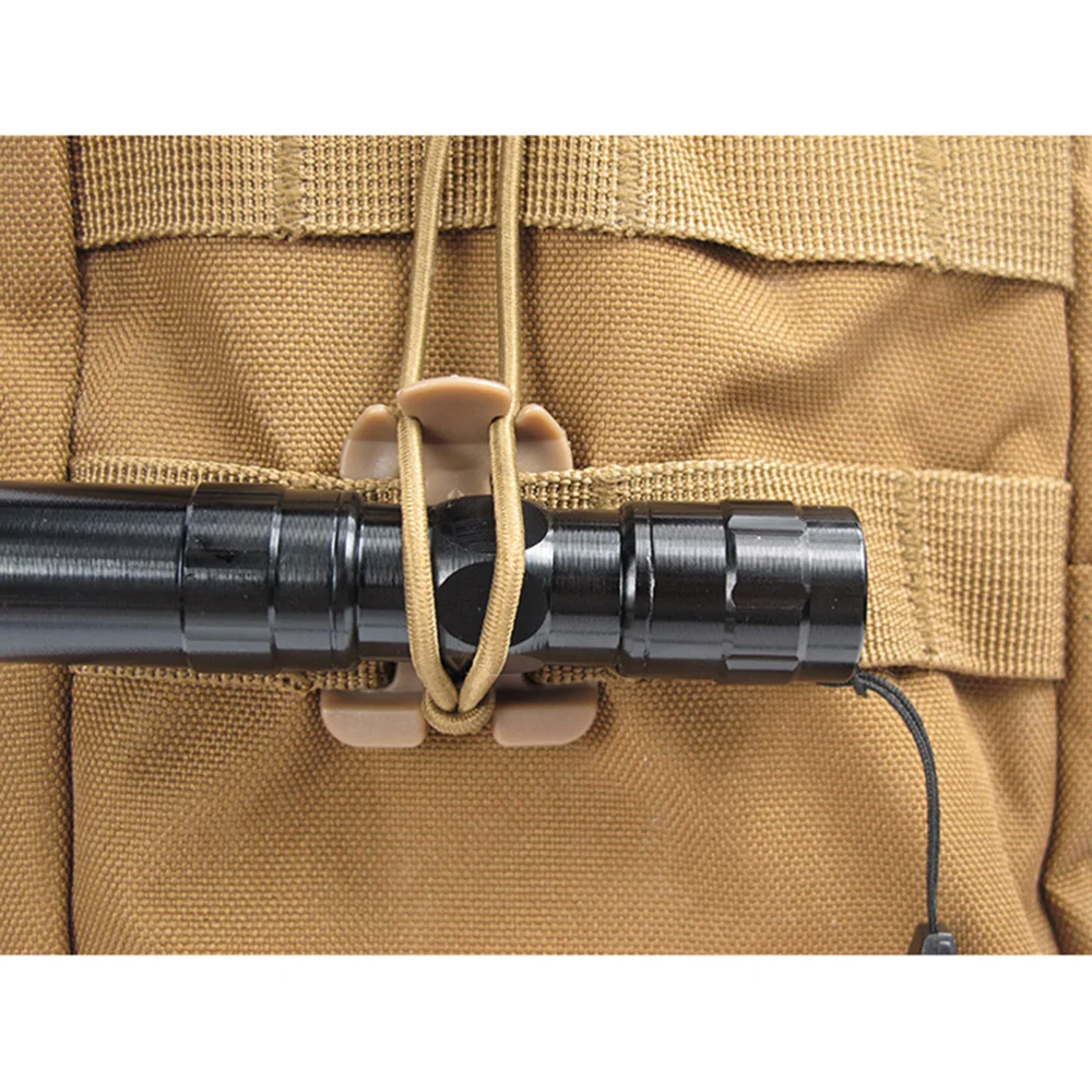 

20PCS Web Dominators with Elastic String Durable Strap Management Tool Backpack Accessories Gear Clip (Black,
