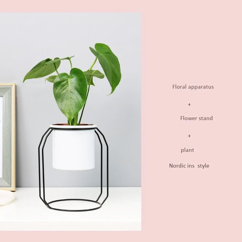 Цветочный горшок с подставкой металлический для сада домашнего офиса балкона |