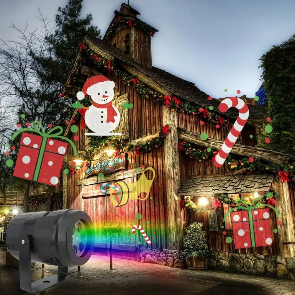

New Year Christmas Decoration LED Laser Projector Light Snowflake Elk Projection Lamp Stage Indoor Outdoor Waterproof Lighting