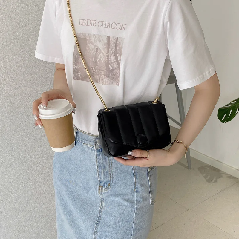 

2021 New Fashion All-match Chain Small Square Bag Candy Color Shoulder Messenger Mobile Phone Bag Handbags Women Bags Sac Luxe