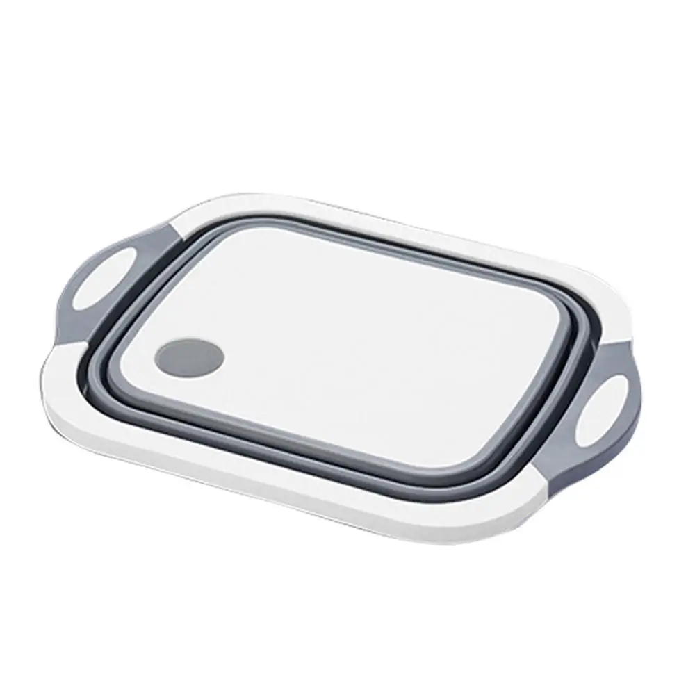

C2 Folding Cutting Board Multifunctional Collapsible Sink Drain Basket Washable Vegetables Strainer Kitchen Storage Organizer