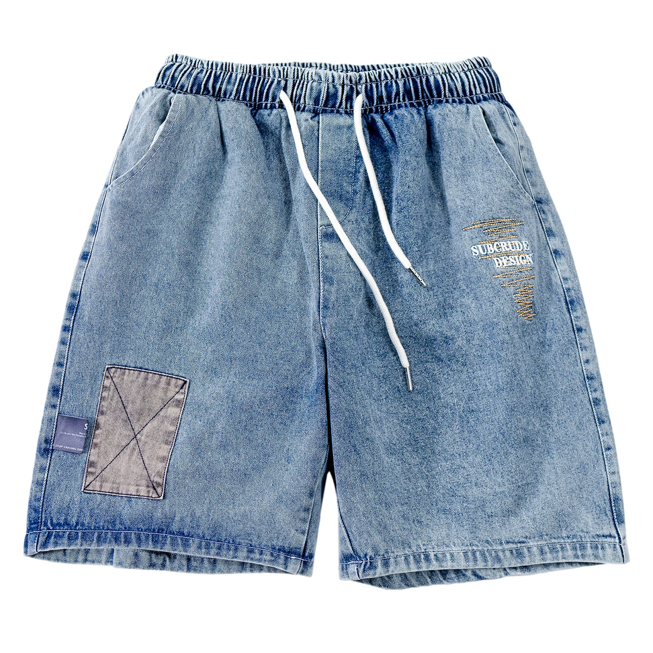 

2021 повседневные мешковатые джинсовые шорты, уличная одежда в стиле хип-хоп, короткие джинсы в стиле пэчворк, новые модные короткие джинсовы...