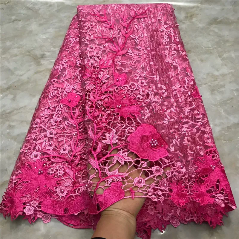 

High Class Black With Flower Embroidery French Tulle Net Lace Fabric With Cord Lace VRN311(5Yards/Lot)