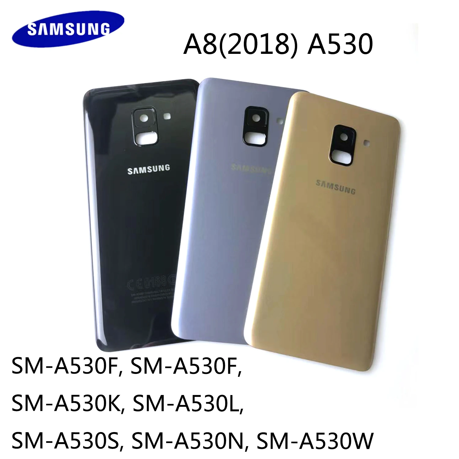 Для Samsung Galaxy A8 2018 A530 SM A530F A530DS Крышка батарейного отсека задняя стеклянная крышка