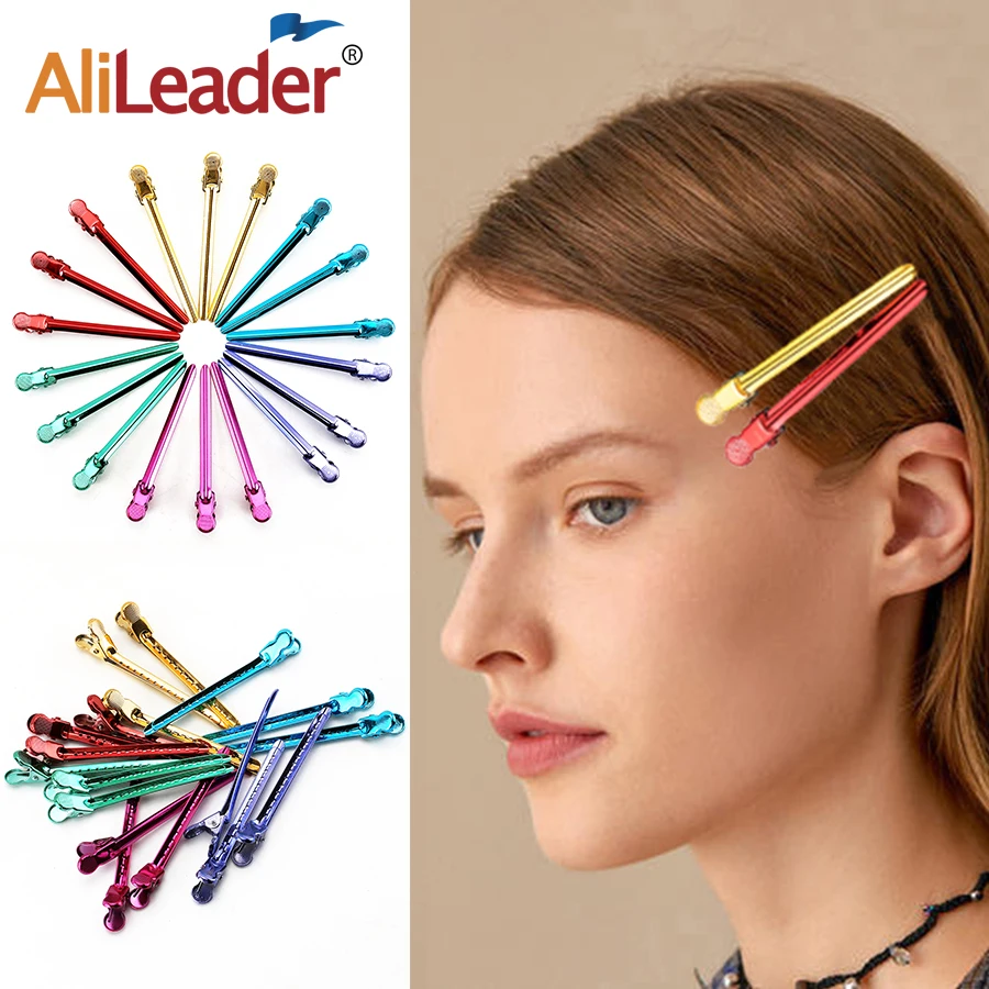Alileader 12 шт. металлический нержавеющий цветной зажим для волос Duckbill аксессуар