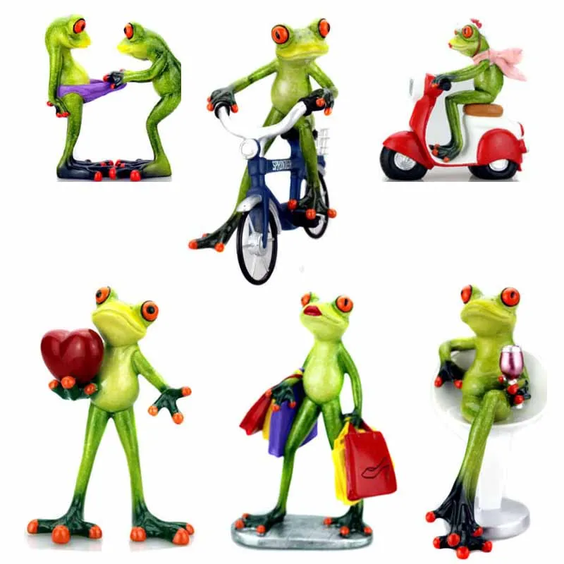 Украшение дома новый фигурка лягушки пикантные современные смолы домашняя