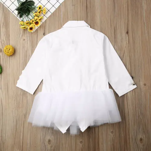 Детская одежда для малышей торжественное кружевное платье с длинными рукавами