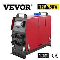 vevor 12v 5kw air diesel heater all in one with lcd switch remote control and 4 air outlets for boats car bus trucks camper vans