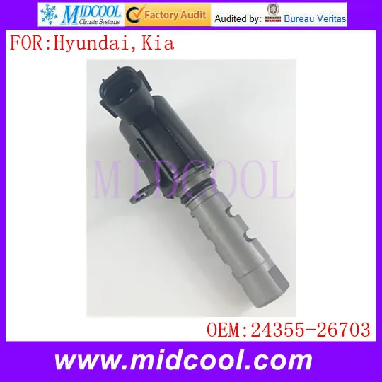 Новый масляный регулирующий клапан VVT с переменным временем соленоида OE NO. 24355-26703