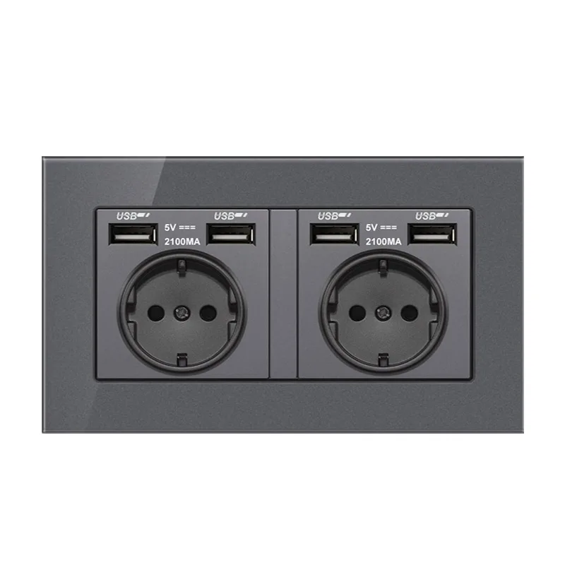 Зарядное устройство G11 PSSRISE с двумя USB портами европейский стандарт