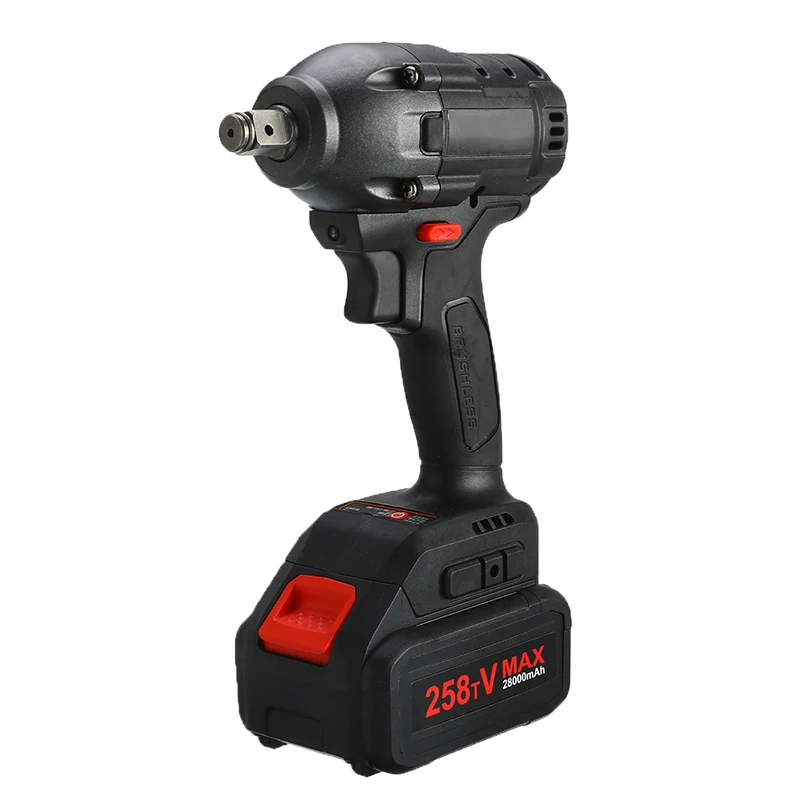 

480Nm 258V 28000mAh Brushless Cordless Electric Wrench Impact Driver Power Tool Rechargeable Lithium Battery Household Drill