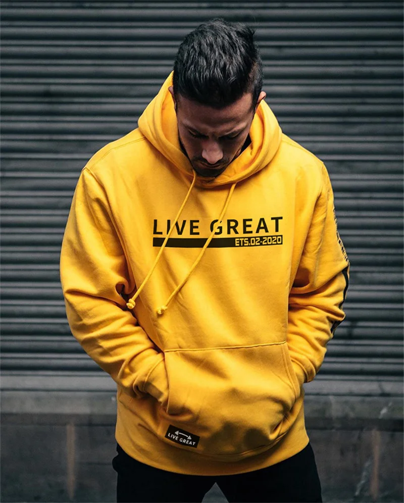 2020 брендовые зимние осенние мужские толстовки для тренажерного зала флисовая