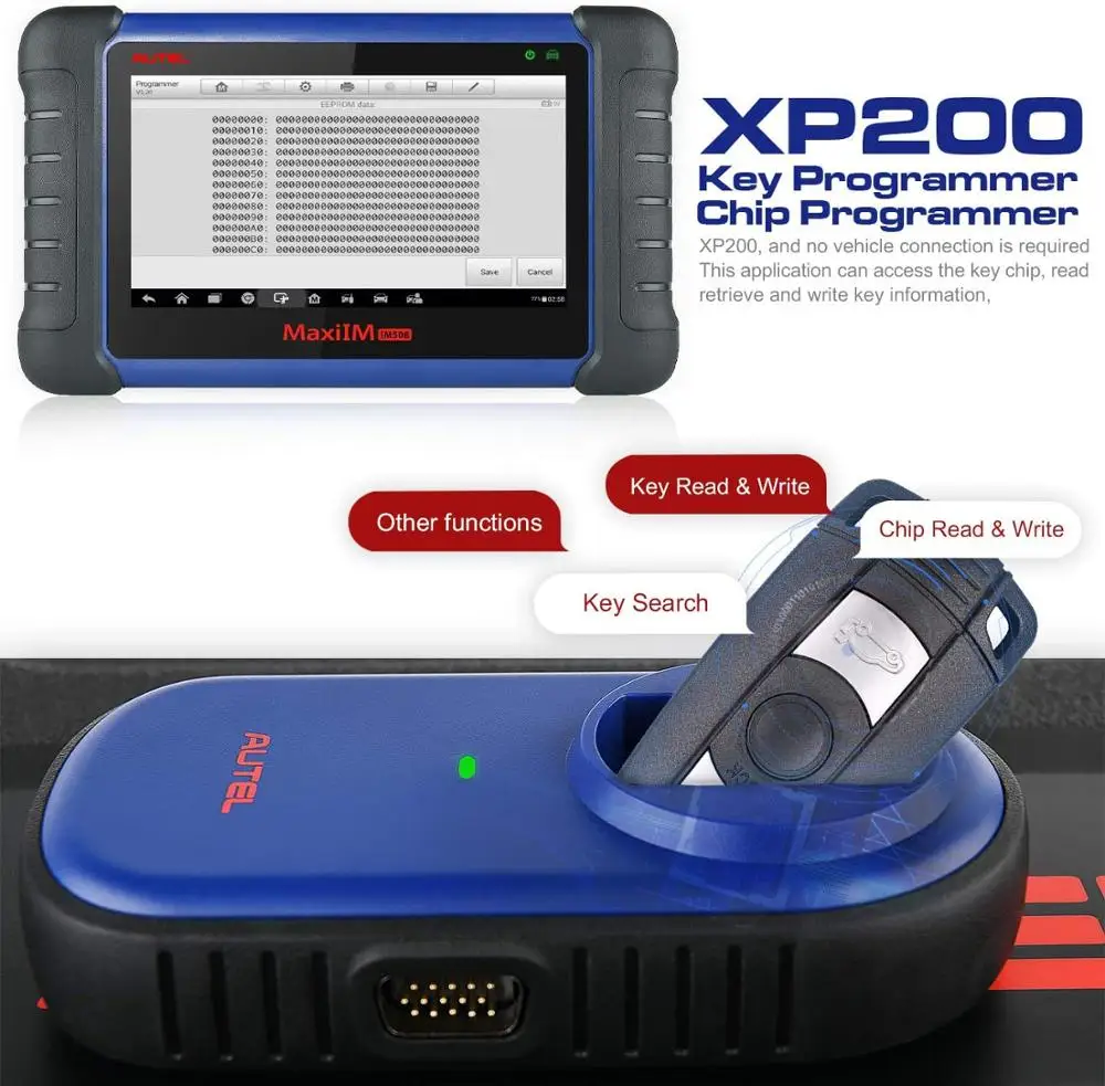 Программируемый диагностический сканер Autel MaxiIM IM508 с программатором ключей XP200 IMMO