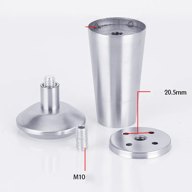 4 шт. мебель из нержавеющей стали ножки для дивана Тип чашки металлический шкаф