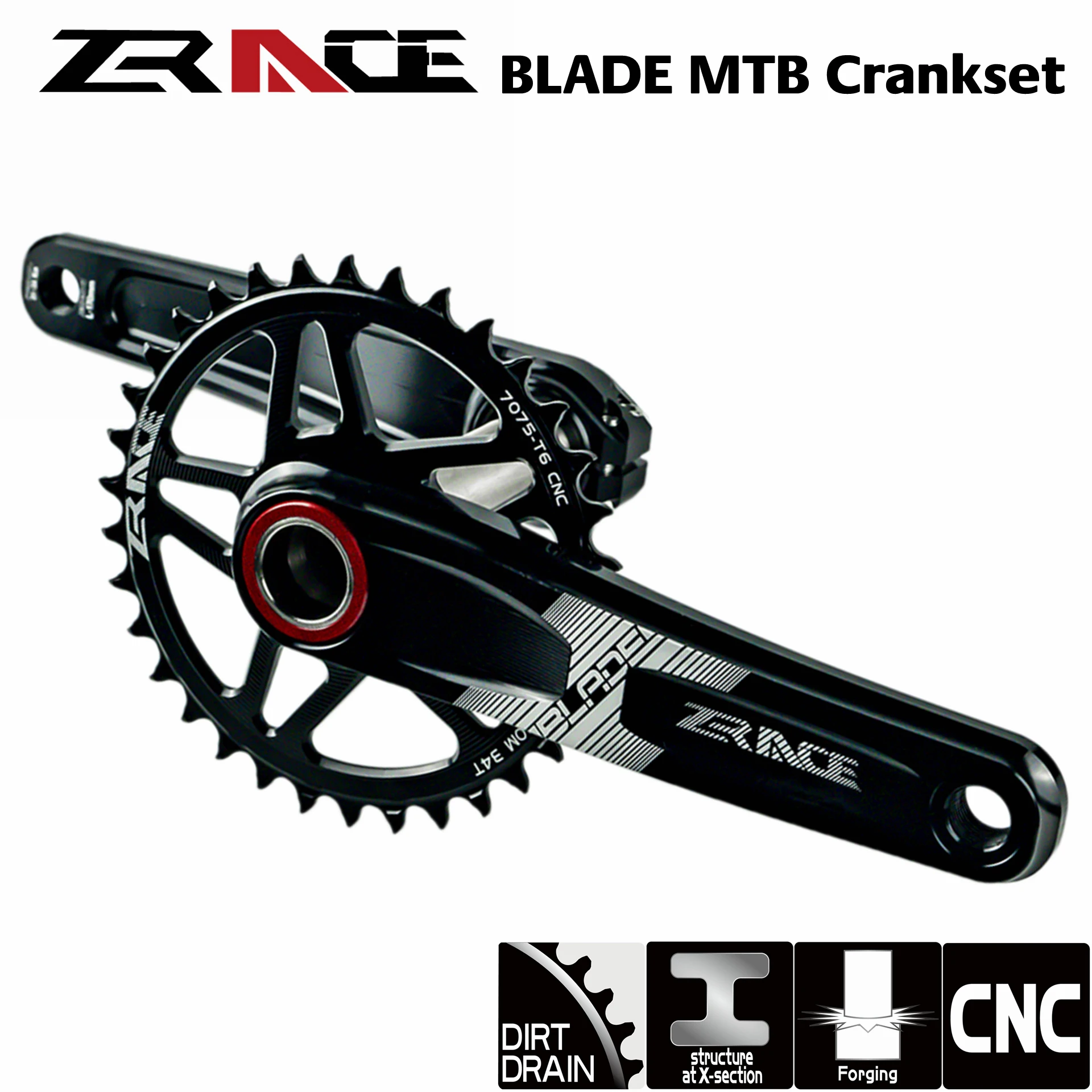 ZRACE BLADE 1 x 10 11 12 Speed Crankset Eagle Tooth for MTB XC/TR/AM 170/175mm, 32T/34T/36T,BB68/73 Chainset for mtb bike