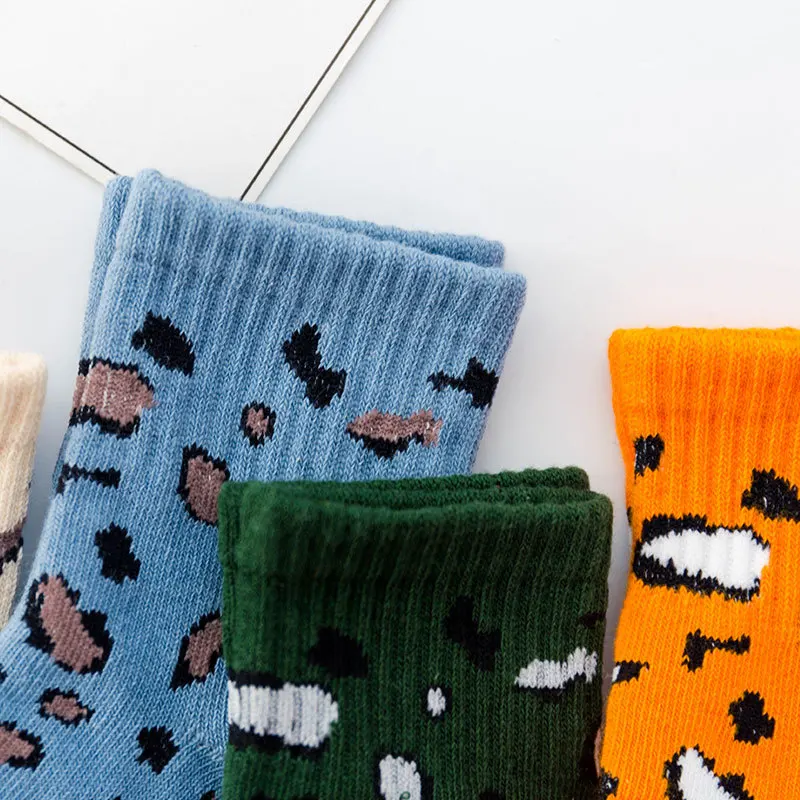 

Kids Socks 5pcs/lot Cotton Leopard Socks For Girls Boys Socks 5 Pairs Children Cheap Stuff 2 3 4 5 6 7 8 9 10 11 12Y