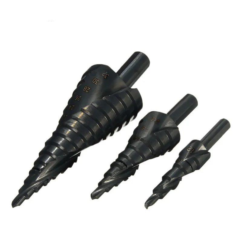 Горячая Распродажа 3 шт./компл. 4-32 мм ступенчатое сверло из быстрорежущей стали с