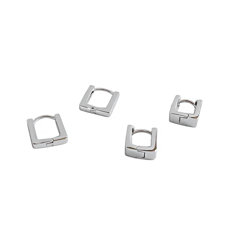 

CHOZON Korean S925 Silver Personality Creative Simple Square Earrings for woman Jewelry