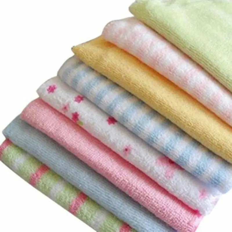 8Pcs Baby Infant Newborn Bath Towel Washcloth Bathing Feeding Wipe Cloth Soft | Мать и ребенок