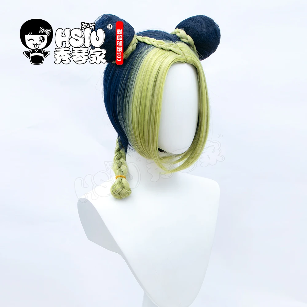 Парик для косплея HSIU из аниме Невероятные приключения Джоджо Cujoh Jolyne тёмно синий