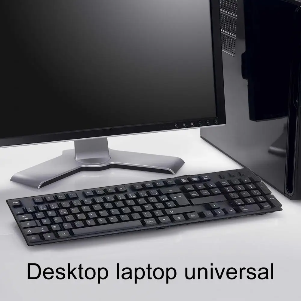 

108 клавиш Водонепроницаемая Многоязычная эргономичная USB Проводная клавиатура для ПК ноутбука