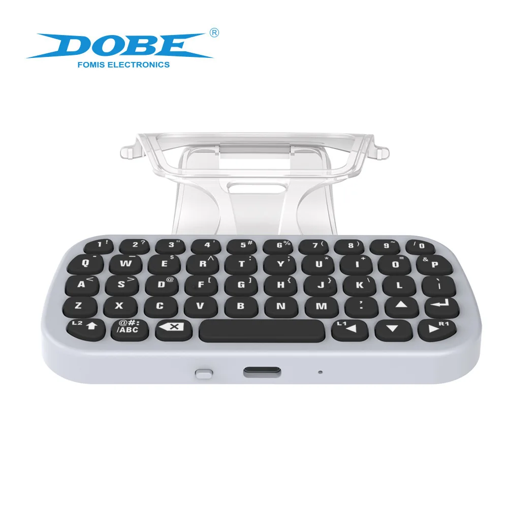 

Controller Keyboard for PS5, Protable Wireless Bluetooth Keyboard Chatpad Mini Rechargable Handheld Controller Grip Keyboard