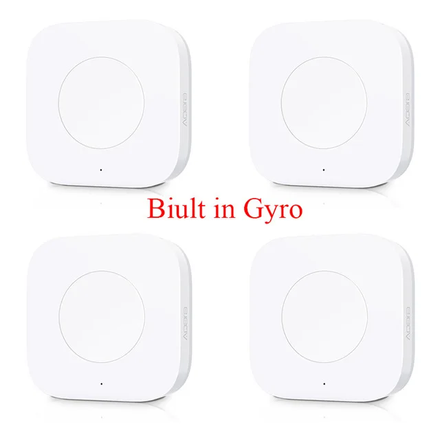 Built In Gyro 4pcs Xiaomi mijia Aqara умный беспроводной переключатель ключ Встроенный гироскоп Многофункциональный интеллектуальный пульт дистанционного управления ZigBee wifi переключатель - Цвет: Built In Gyro 4pcs