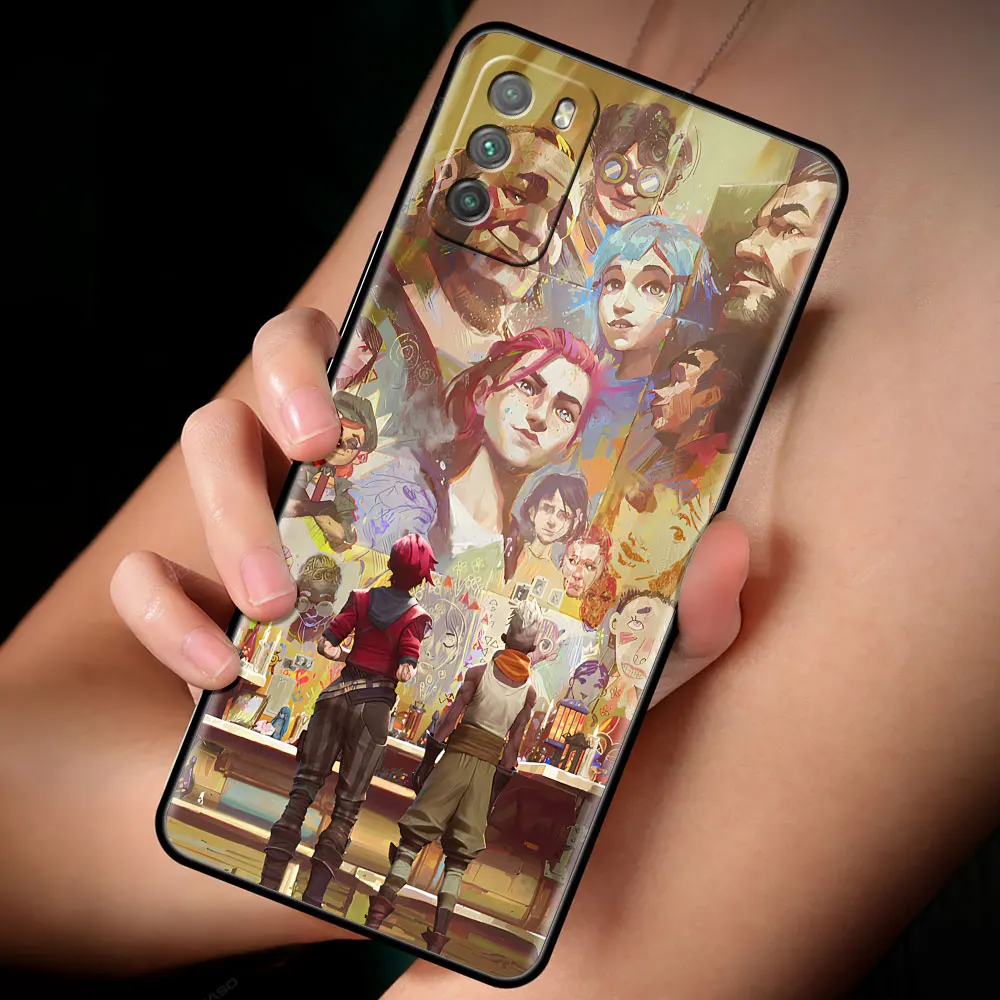 arcane hot anime tpu case for xiaomi mi poco x3 nfc m4 pro m3 f3 gt f1 x2 11t 11 lite 10t 9t note 10 black soft phone cover capa free global shipping