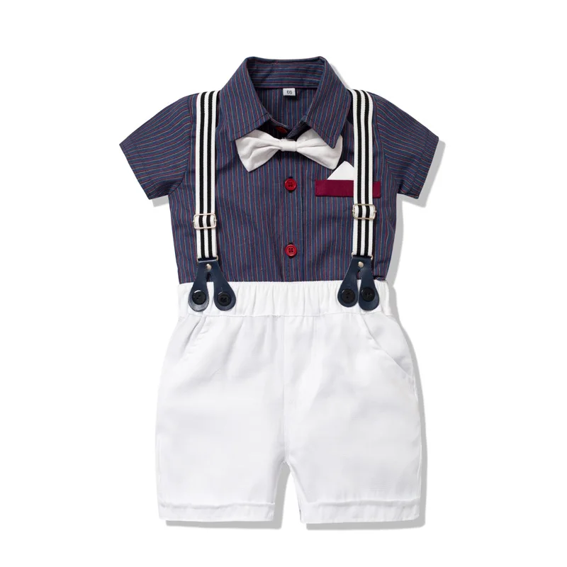 

Newborn Boy Fashion Clothing Outfit Suit Baby Party Short Bowknot Hat Suit Birthday Dress Infant Boy Kid 3 6 9 12 18 24 Mouth