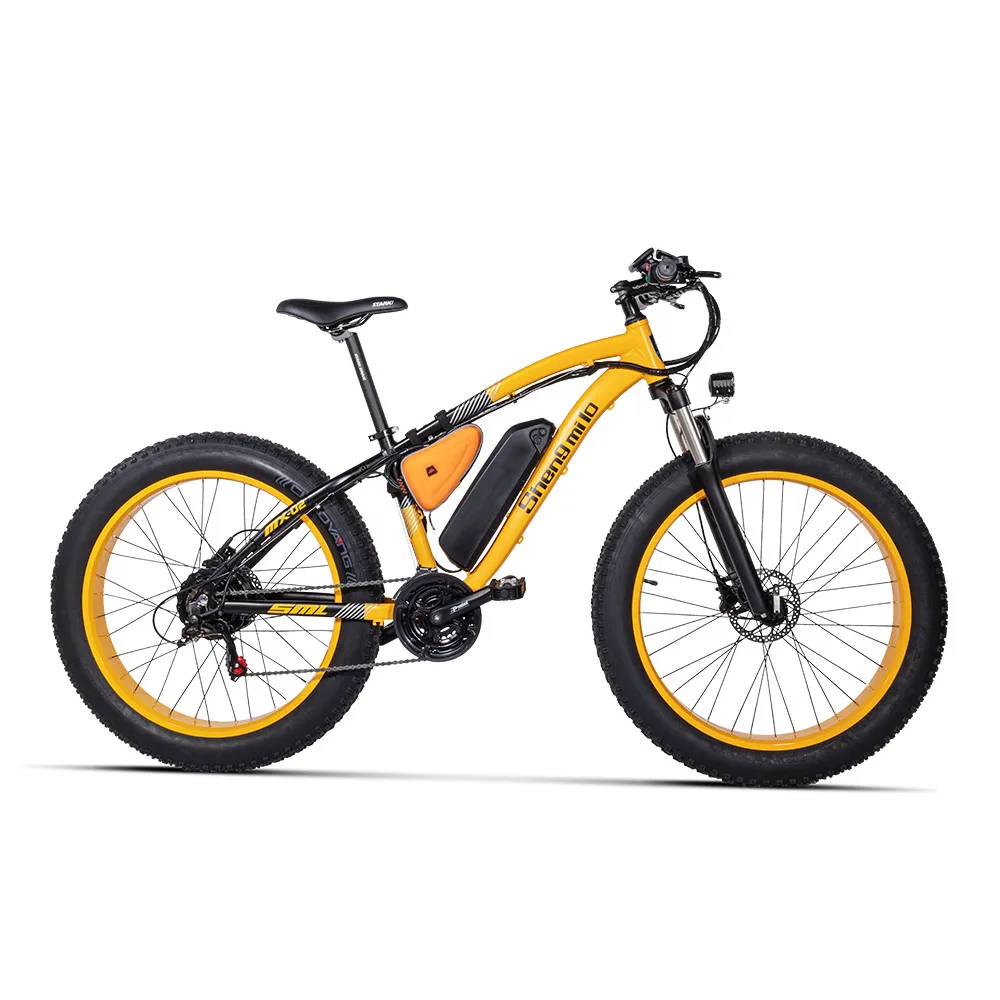 orange X-Front Электрический велосипед BAFANG 500 Вт 48В 17ач мотор гидравлический тормоз 26*4,0 Толстая шина пляжный Электрический велосипед Снежный горный велосипед - Цвет: orange