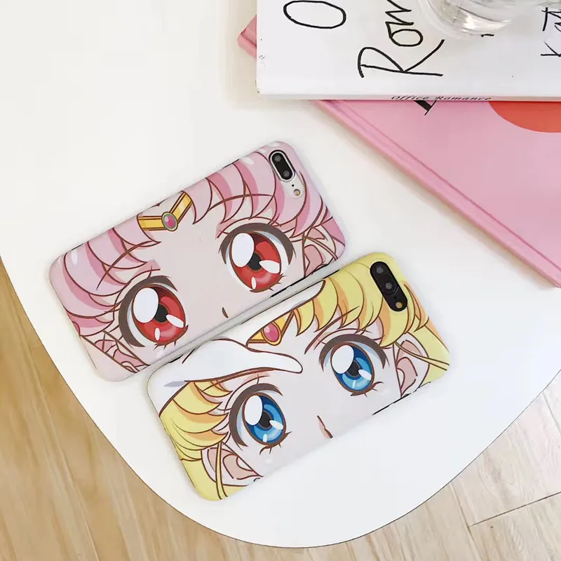 Сейлор Мун Аниме синий глаз красота милый чехол для телефона coque iPhone 7 8 6s Plus XS max