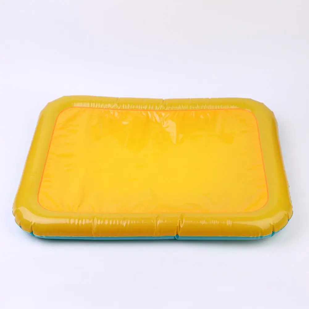 

60cm x 45cm Children Funny Kids Sand Tray Square Inflatable Elevated Large Sandbox PVC Tray Castle Stacking Play Toy