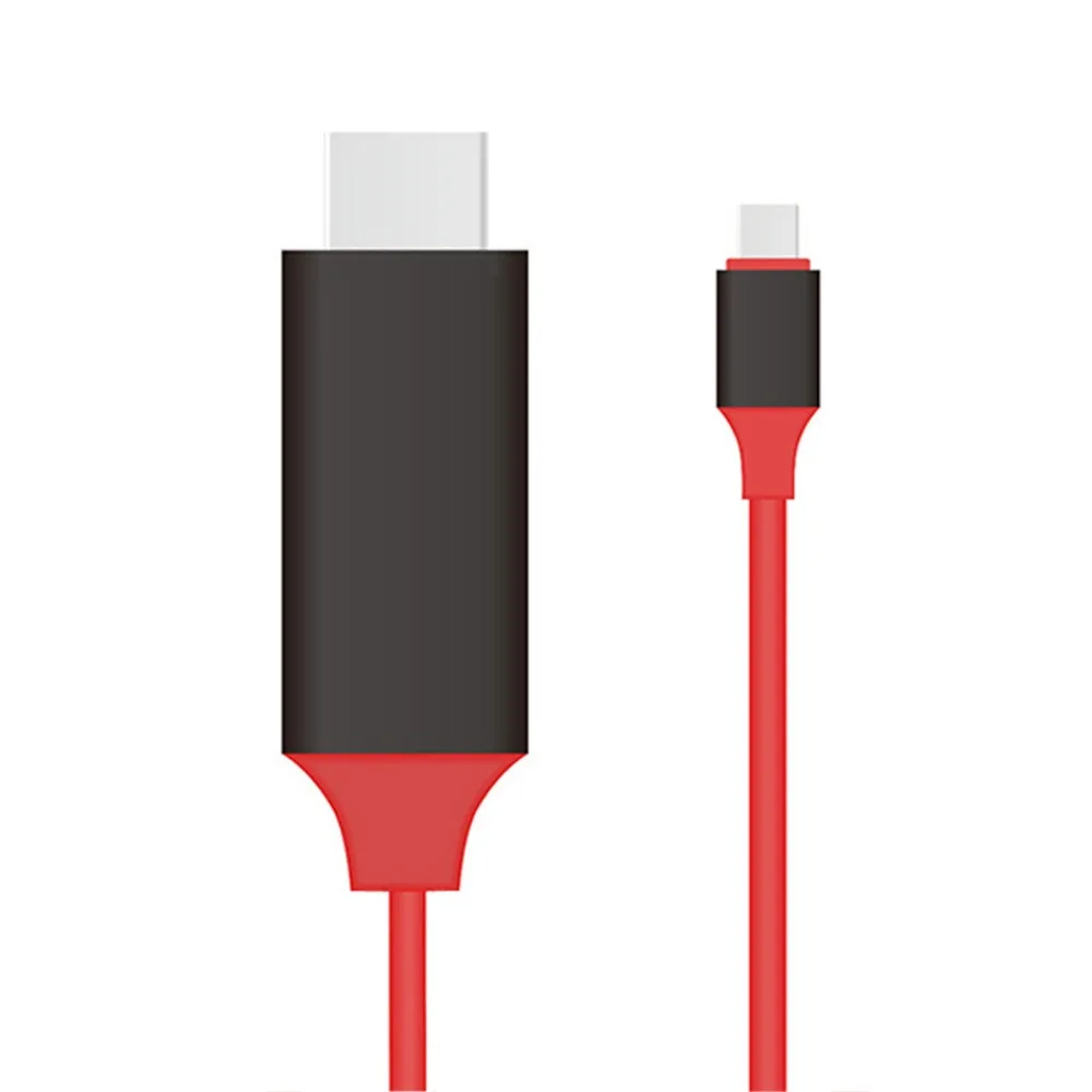 

USB 3.1 USB-C Type C to HDMI-Compatible Male 4k 2k HDTV Cable 2m for Macbook & Galaxy S8 & XPS13 & Laptop red color