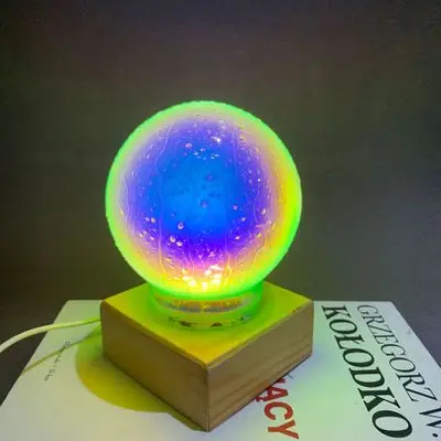 

3D Glass Ball Novelty Starry Sky Star Light Table Moon Lamp Fairy Rainbow Night Light Christmas Decoration USB Power Home Decora
