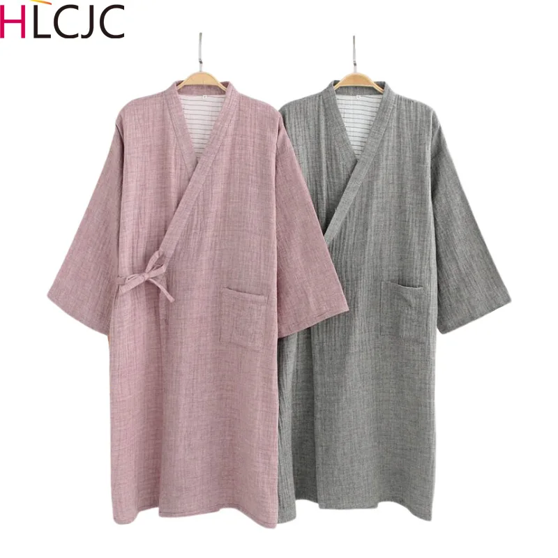 Новинка японский халат Yukata для весны и лета мужская хлопковая газовая тонкая