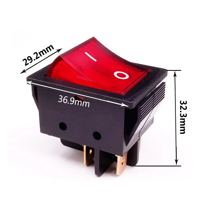 KCD4-201 on off 30A/250V 16A/250V heavy duty 4 pin t85 rocker switch with light 12V 24V 110V 220V 380V | Обустройство дома