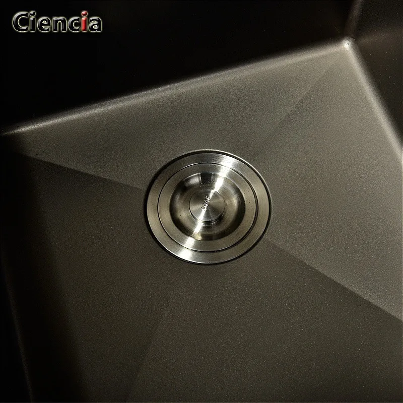 Две нано-Антибактериальный банки ручной работы черный бриллиант кухня Су 304