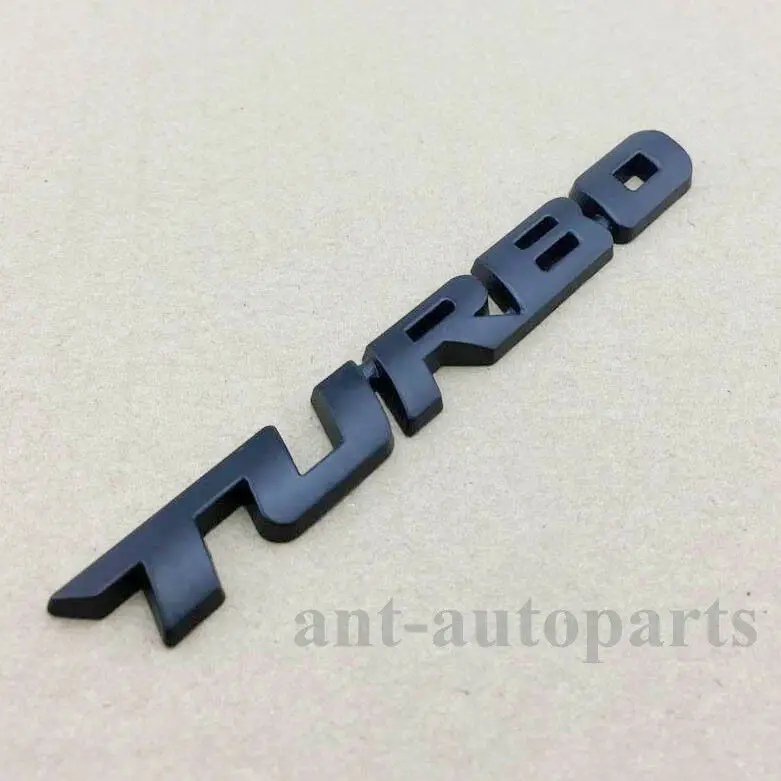 

Black Car Turbo Alloy Metal Auto Trunk Lid Tailgate Sticker Badges Emblems Decal