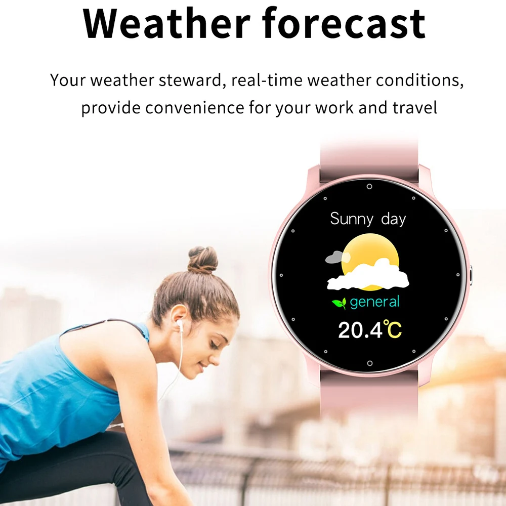 2021 smart watch men women customize wallpaper heart rate monitor fitness tracker sport waterproof smartwatch for ios android free global shipping