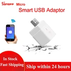 Умный адаптер SONOFF Micro, беспроводной USB, 5 В, Wi-Fi, мини-USB-адаптер для зарядки, умный пульт дистанционного управления, работает с Alexa Google Home