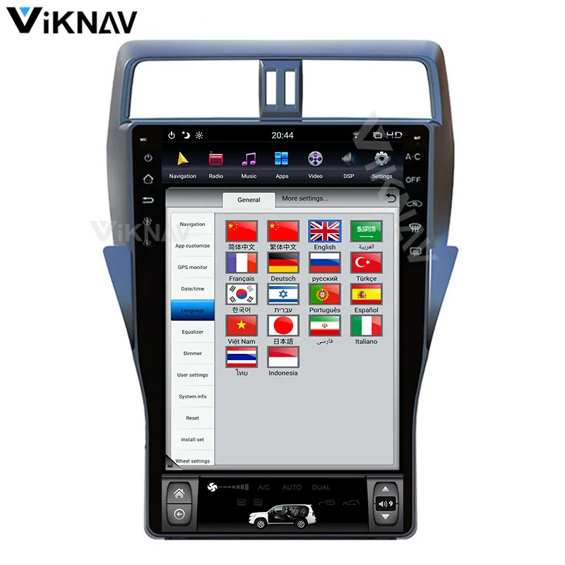 Android система Автомобильный GPS навигатор Авто Радио dvd плеер для TOYOTA Land Cruiser Prado 2018