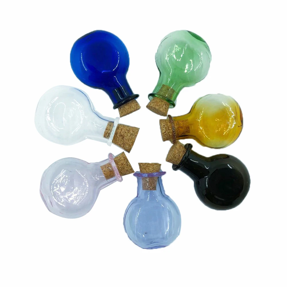 Мини-стеклянные хроматические бутылки подвески фотообои с пробками свадебные