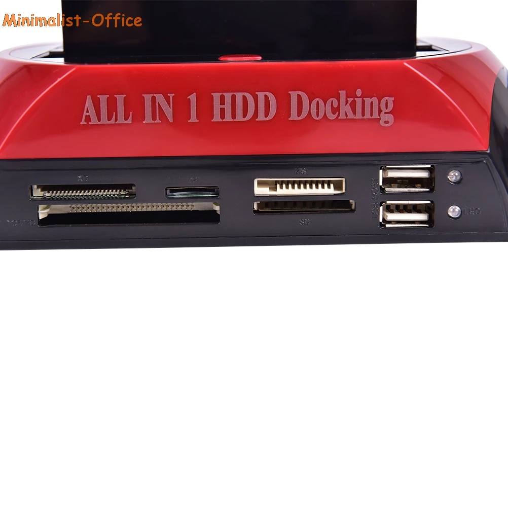 Mobile HDD Docking Station 2.5″/3.5″ IDE+SATA USB Dual Hard Drive Card Reader.