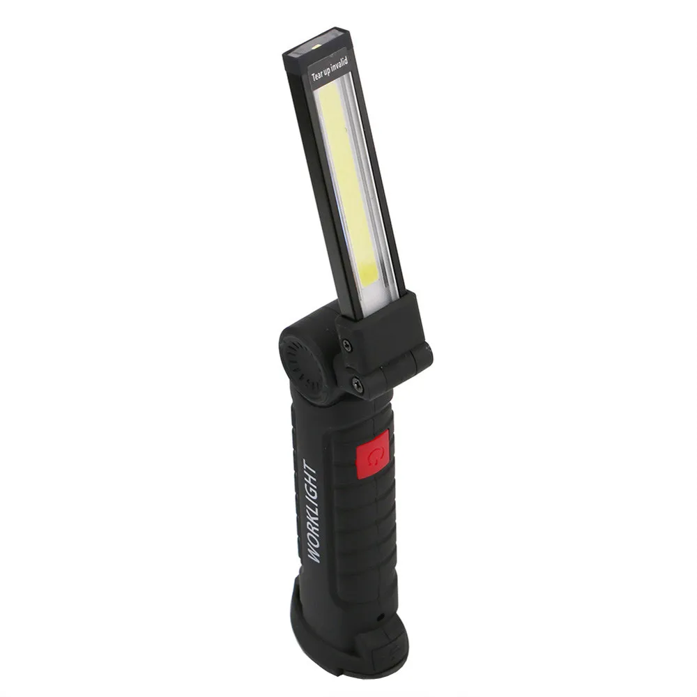 

CARPRIE Portable Working Light COB+LED Rechargeable Magnetic Torch Flexible Inspection Lamp Black Cordless Worklight #45