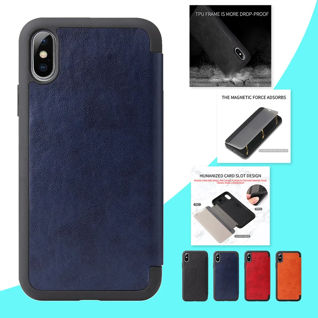 Роскошный тонкий чехол из ТПУ и поликарбоната подставка кожаный для телефона